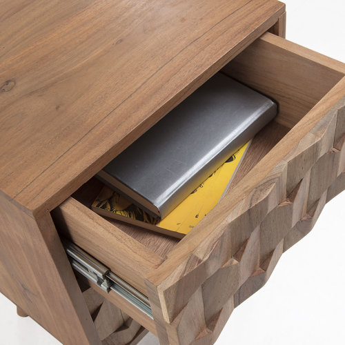 Corrigan Studio Cayson Solid Wood Bedside Table & Reviews Wayfair.co.uk